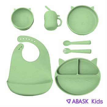 НАБОР ДЕТСКОЙ ПОСУДЫ (7 предметов) ABASK KIDS, цвет авокадо 78717 - фото 4603