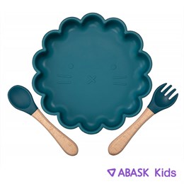 НАБОР ДЕТСКОЙ ПОСУДЫ (3 предмета) ABASK KIDS львенок, цвет изумрудный 78714